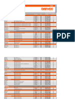 LISTA DE PRECIOS DAEWOO - Marzo 2024