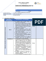 Formato Sesión de Aprendizaje 5to de Secundaria - 2024