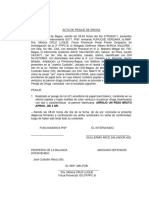 Acta de Pesaje de Droga - Comiso