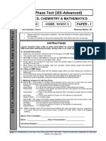 Phase 3 Fiitjee Paper 1