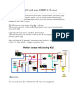 Motion Sensor Light Switch Using CD4017