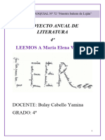 Proyecto Anual de Literatura 4º: LEEMOS A María Elena Walsh