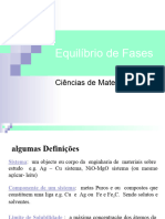 Equilíbrio de Fases