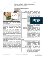 B1 - Lessons From Warren Buffett - Risk Management, Diversification, Return-on-Investment