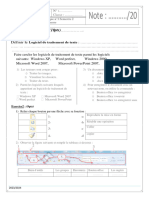 Contrôle Traitement de Texte