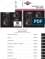 Briggs and Stratton 16 HP Twin Cylinder L Head Engines Service Repair Manual