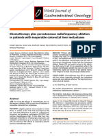 Chemotherapy Plus Percutaneous Radiofrequency Ablation in Patients With Inoperable Colorectal Liver Metastases