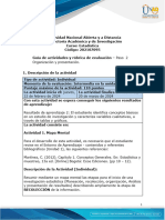 Guía de Actividades y Rúbrica de Evaluación - Unidad 1 - Paso 2 - Organización y Presentación