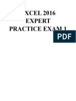 Excel 2016 Expert Practice Exam 1