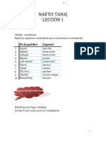 Nab'Ey Tanaj Lección 1: Pa Kaqchikel Español