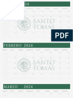 Calendario 2024 Santo Tomás