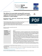 The Efficacy of Social Skills Training (SST) and Social Cognition and Interaction Training (SCIT) For Negative Symptoms - A Meta-Analysis