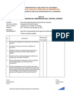 5 Cuestionarios de Evaluación de Control Interno A OPF de Escuintla