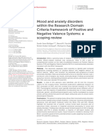 Mood and Anxiety Disorders Within The Research Domain Criteria Framework of Positive and Negative Valence Systems - A Scoping Review