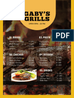 Yellow and White Simple Modern Ben's Grills Menu