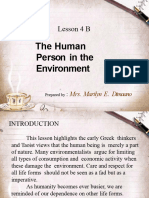 Lesson 4 B - The Human Person in The Environment