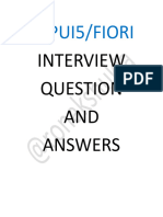 SAP UI5 - FIORI Interview QnA