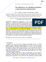 Maximizing The Efficiency of A Flexible Propulsor Using Experimental Optimization