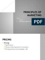 PRINCIPLES OF MARKETING - UNIT 4 Pricing and Distribution