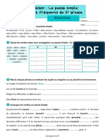 Pecm2 Exercices Cm2 Le Passé Simple Des Verbes Fréquents Du 3e Groupe