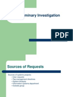 Preliminary Investigation SSAD