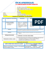 5º Dia 4 Semana 2 Tutoria Aprendemos A Comunicarnos en Modo Asertivo