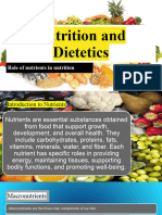 Nutrition and Dietetics