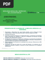 Segunda Mesa Del Derecho de La Existencia Prevencion de Embarazos 2021