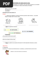 Actividades de Repaso para Hacer en Casa 2º 4º