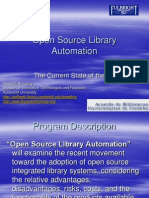 Open Source Library Automation: The Current State of The Art