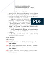 Guión Misa Entrega de La Palabra y Oración El Credo