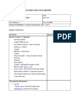 VOCABULARY - TEACHING PRACTICE REPORT (Lesson 6) (F4)