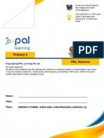 P6 PAL Science L13 Forms and Uses of Energy