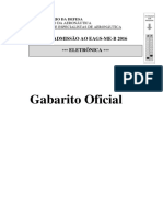 Gabarito Oficial: Exame de Admissão Ao Eags-Me-B 2016 Eletrônica