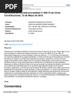 Sentencia de Constitucionalidad No 284-15 de Corte Constitucional - 13 de Mayo de 2015