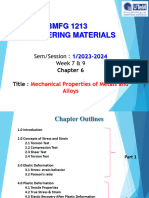 SUMMARY OF CHAPTER 6 Mechanical Properties of Metals and Alloys