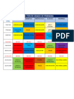 Horario Tercer Grado de Primaria: Lunes Martes Miércoles Jueves Viernes