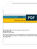 Matriz Excel Requisitos Legales. Del Sector Turismo