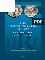 (Historiography of Rome and Its Empire 5) Carsten Lange - Frederik Juliaan Vervaet - The Historiography of Late Republican Civil War-Brill (2019)