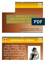 2483 Tecnicas y Procedimientos de Investigacion Criminal Crnel Pnp. Vallejos Mori