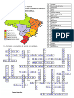 Cruzadinha e Mapa Estados Brasileiros I Respostas