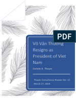 Vo Van Thuong Resigns As President of Vietnam, Thayer Consultancy Reader No., 12