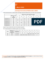 Grade Thresholds - March 2023: Cambridge IGCSE Cambridge International Mathematics (0607)