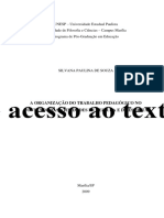 A Organização Do Contexto Pedagógico