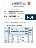 Informe Técnico Pedagógico 2022 Secundaria