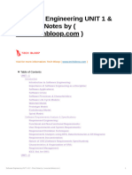 Software Engineering UNIT 1 & 2 - Short Notes by