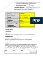 R-SST-002 Reglamento de Higiene y Seguridad Industrial