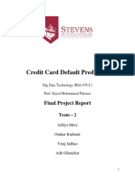 Credit Card Default Prediction: Final Project Report