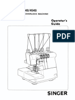 SINGER 14U444 - 14U444B - 14U454 and 14U454B Serger - Overlock