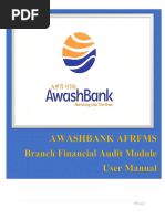 AwashBank Branch Audit Module Usermanual